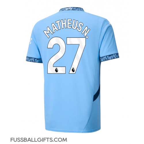 Manchester City Matheus Nunes #27 Fußballbekleidung Heimtrikot 2024-25 Kurzarm